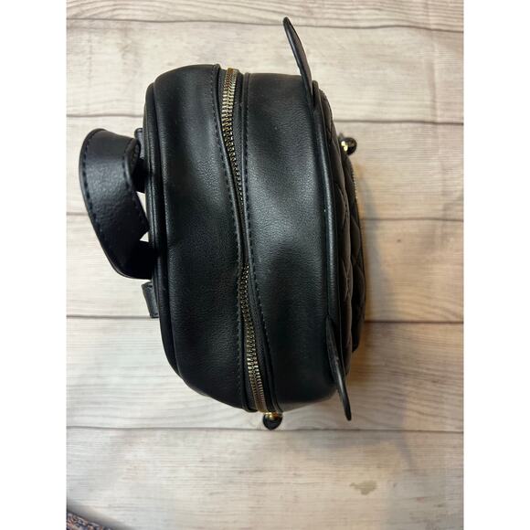 Under One Sky Black Quilted Mini Backpack with Cat Ears NWOT - Picture 3 of 5